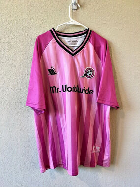 Pitbull Mr. Worldwide 305 Pink Jersey & Black Striped XXXL Jersey